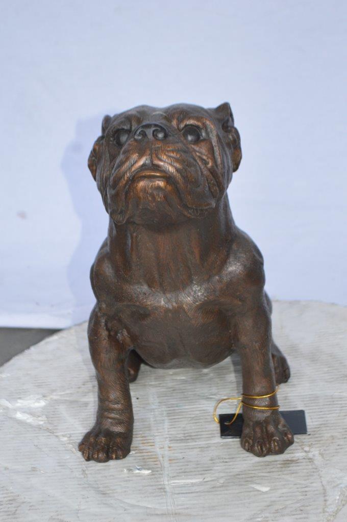 Beautiful bulldog bronze statue -  Size: 16"L x 7"W x 16"H.