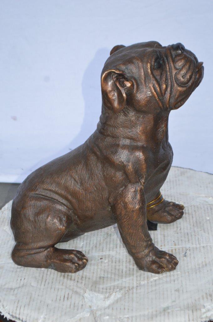 Beautiful bulldog bronze statue - Size: 16"L x 7"W x 16"H.