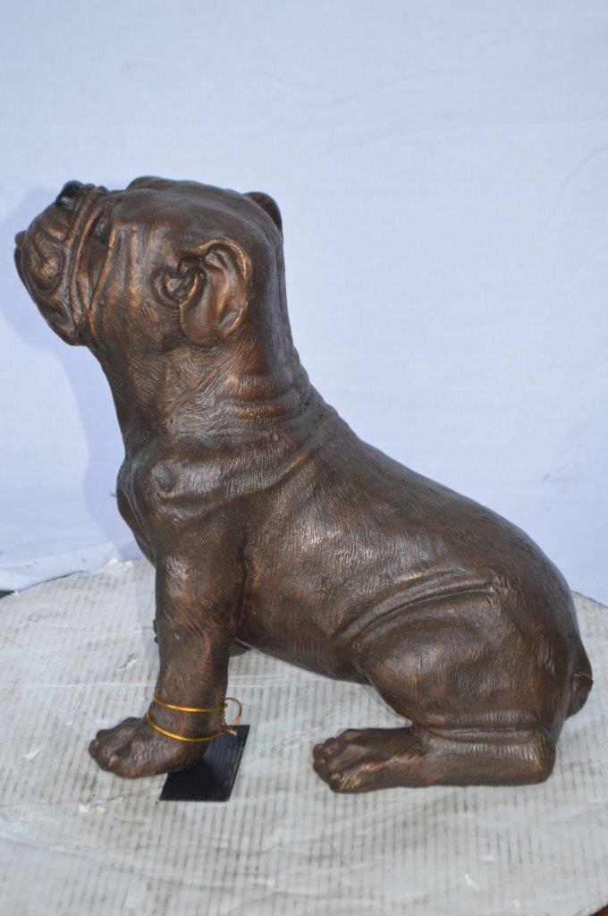 Beautiful bulldog bronze statue - Size: 16"L x 7"W x 16"H.