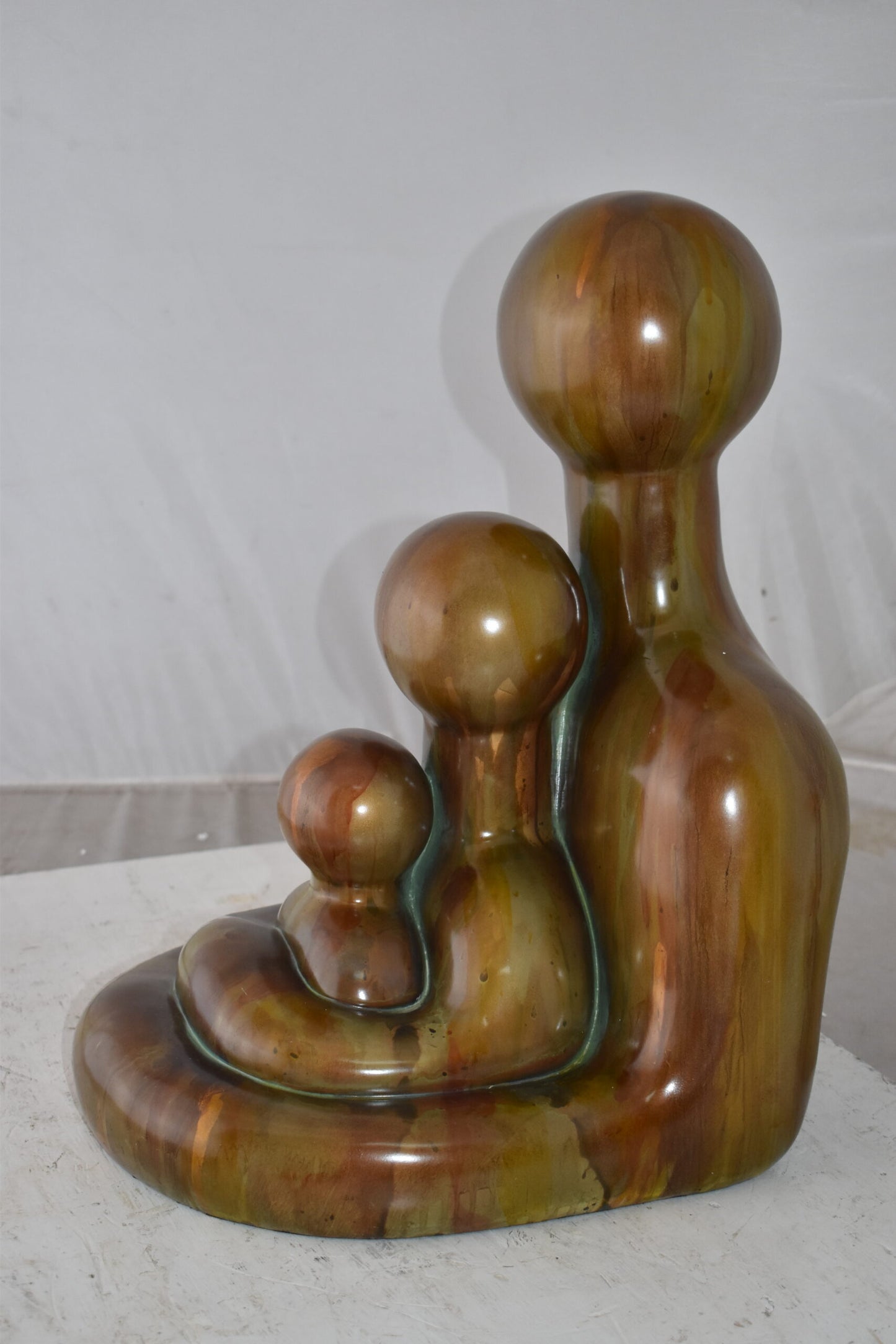Contemporary Familial Embrace Resin Statue Size: 13" x 14" x 19"H