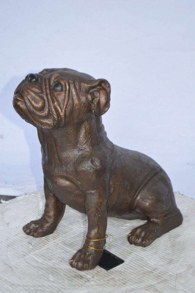 Beautiful bulldog bronze statue -  Size: 16"L x 7"W x 16"H.