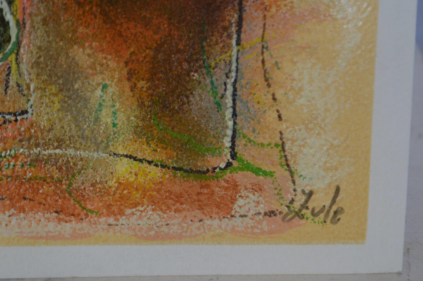 Sunday Afternoon serigraph by Zule - Size: 26"L x 18"W