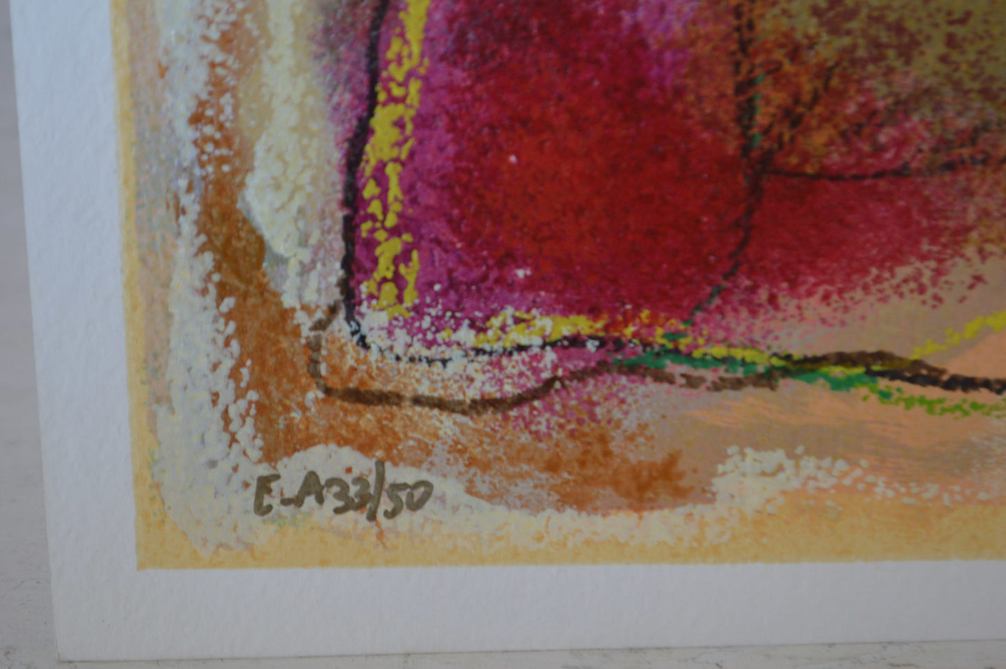 Sunday Afternoon serigraph by Zule - Size: 26"L x 18"W