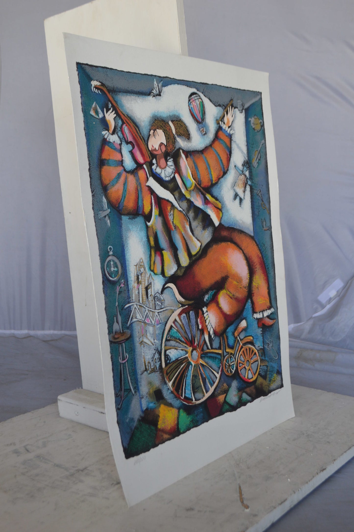 Michael Kachan Delicate Balance serigraph - Size: 17"L x 20"W