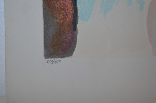 Evening Gathering Serigraph by Zule - Size: 27"L x 19"W