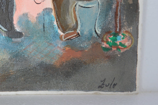 The Courtyard serigraph by Zule Moskowitz -  Size: 14"L x 19"W