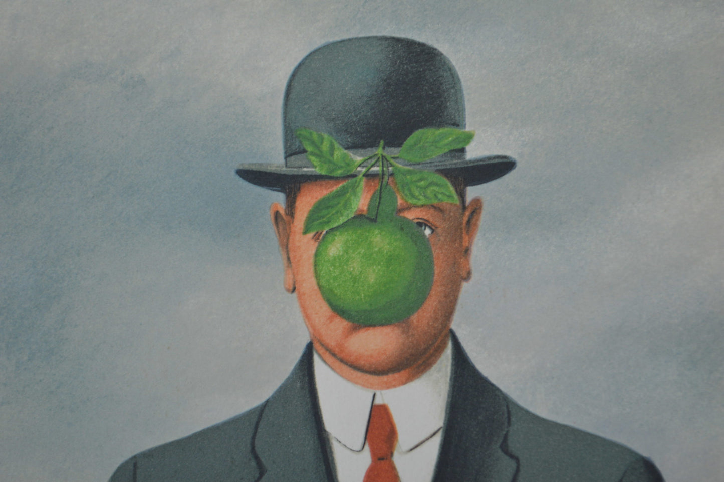 Son of Man by Magritte signed and sealed - Size: 14"L x 19"W