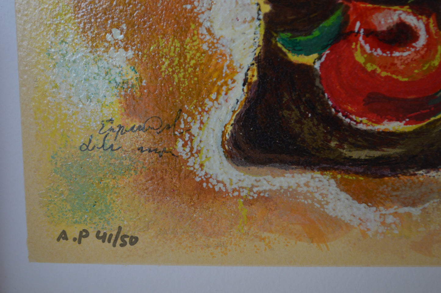 Floral Vase serigraph by Zule Moskowitz -  Size: 19"L x 27"W