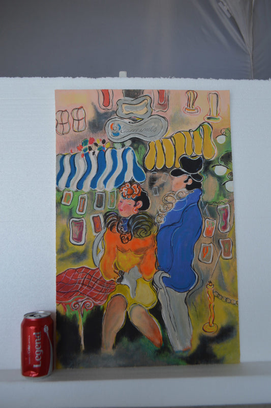 A Couple serigraph by Zule Moskowitz - Size: 24"L x 40"W