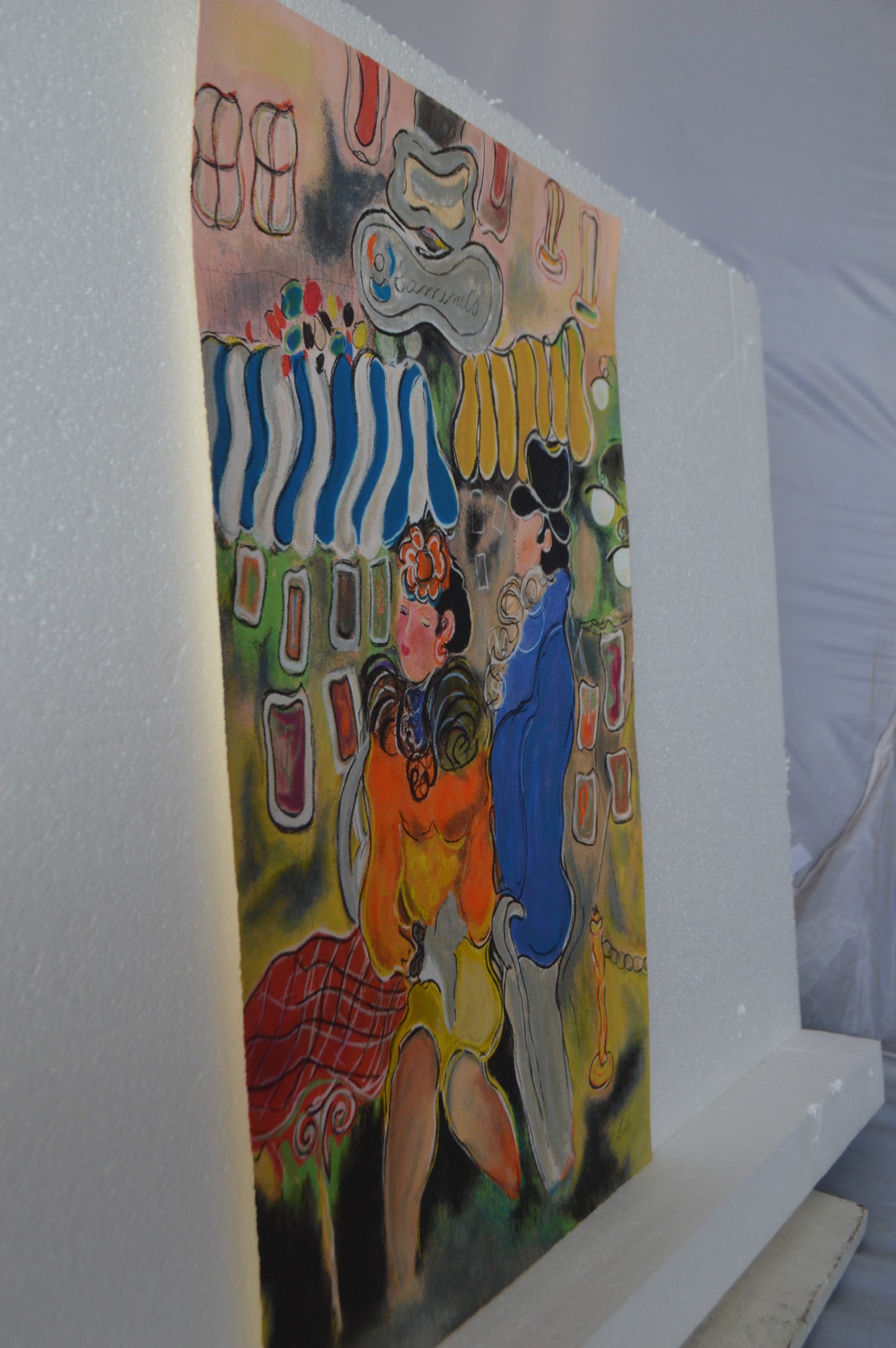 A Couple serigraph by Zule Moskowitz - Size: 24"L x 40"W