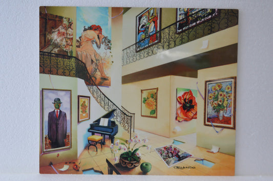 Orlando Quevedo Day of Love, Painting on aluminum - Size: 11"L x 13"W