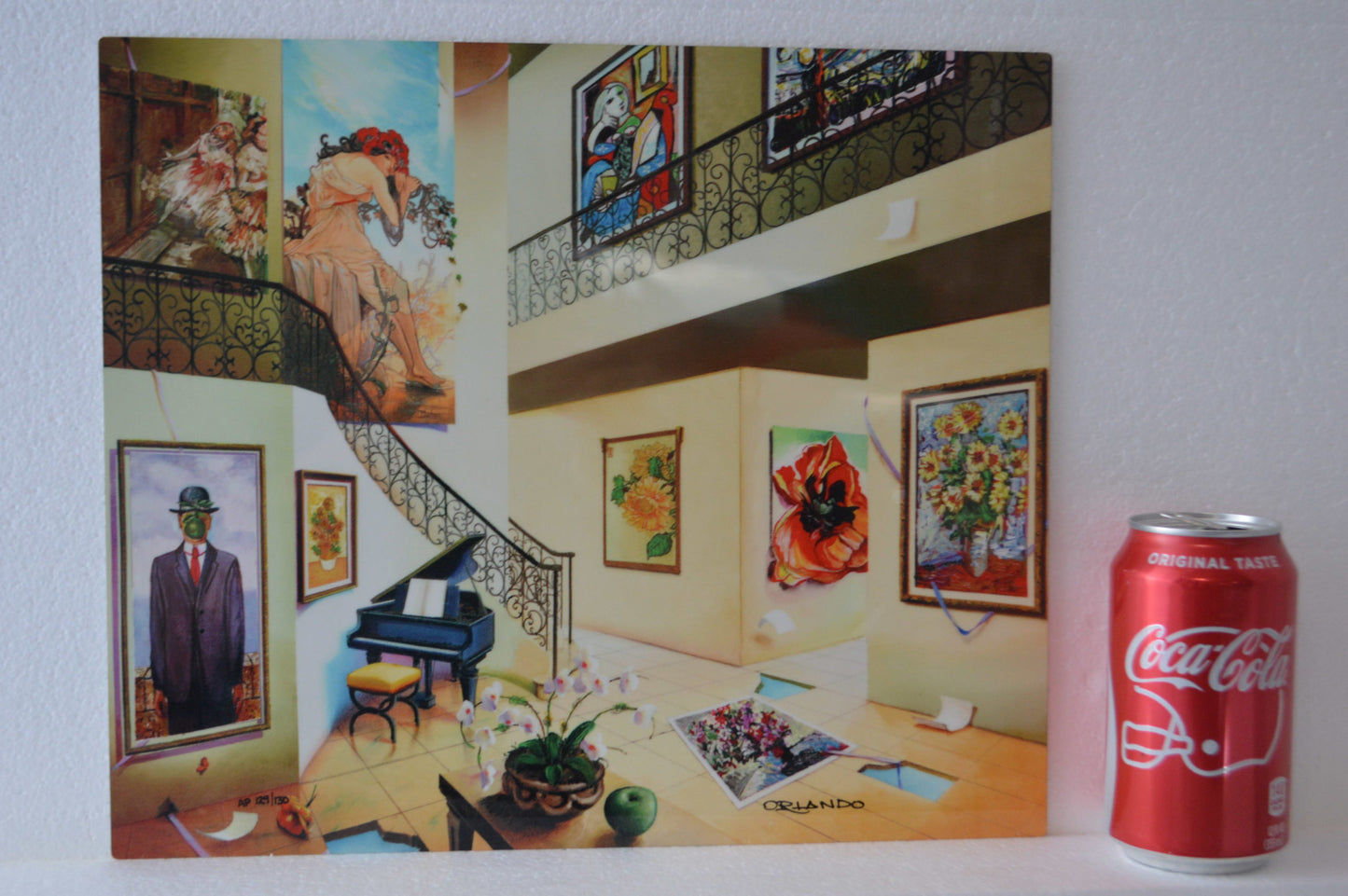 Orlando Quevedo Day of Love, Painting on aluminum - Size: 11"L x 13"W