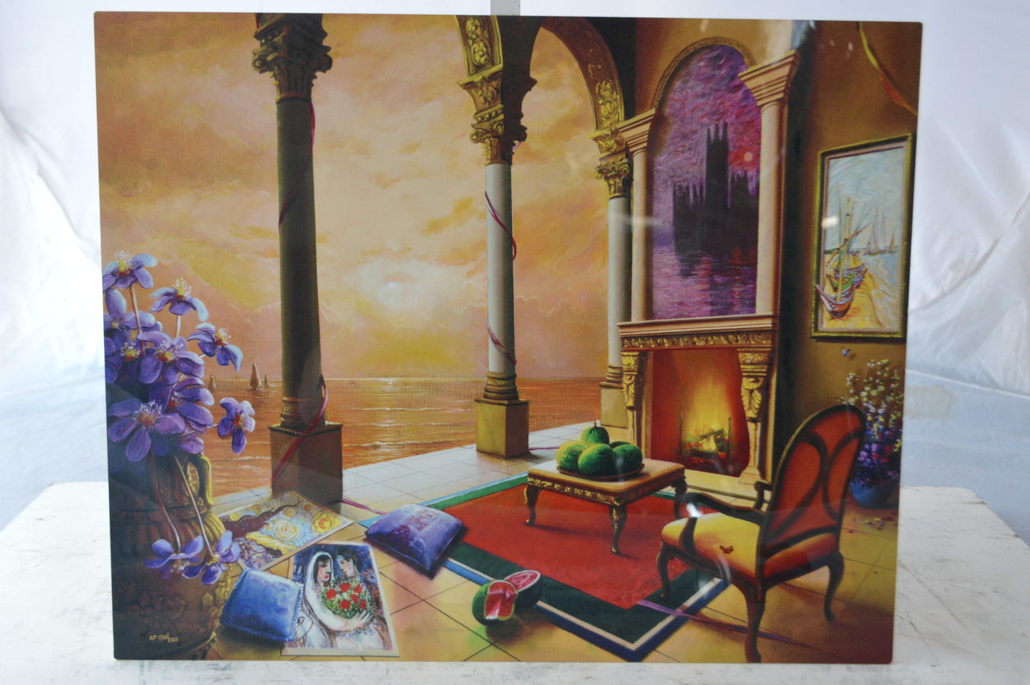 Orlando Quevedo Sunrise, Painting on aluminum - Size: 16"L x 20"W