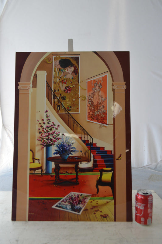 Orlando Quevedo Happiness, Painting on aluminum - Size: 27"L x 19"W