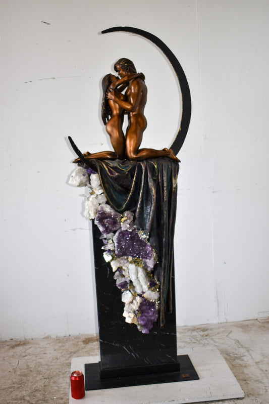 Ebano bronze sculpture Prelude with robe from Vidal collection 28" x 10" x 69"H