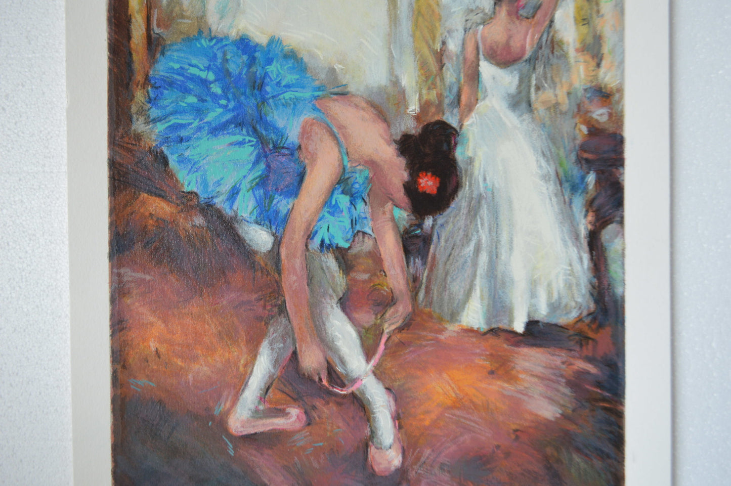 Blue Dancer serigraph by Hedva Firenci - Size: 15"L x 19"W