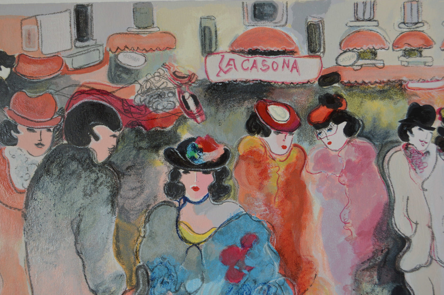 La Casona serigraph by Zule Moskowitz - Size: 23"L x 17"W