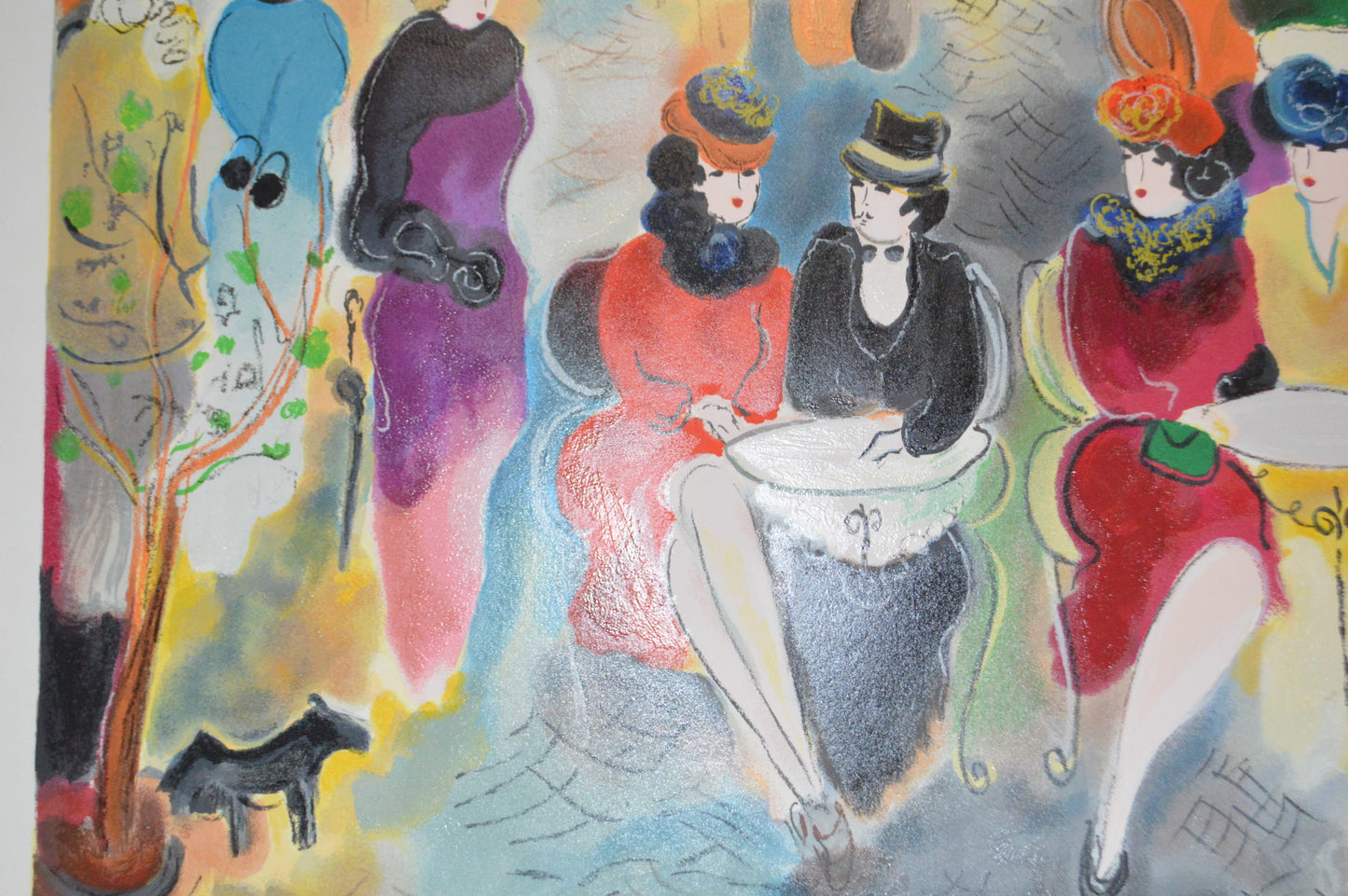 Boea Cafe serigraph by Zule Moskowitz  -  Size: 31"L x 23"W