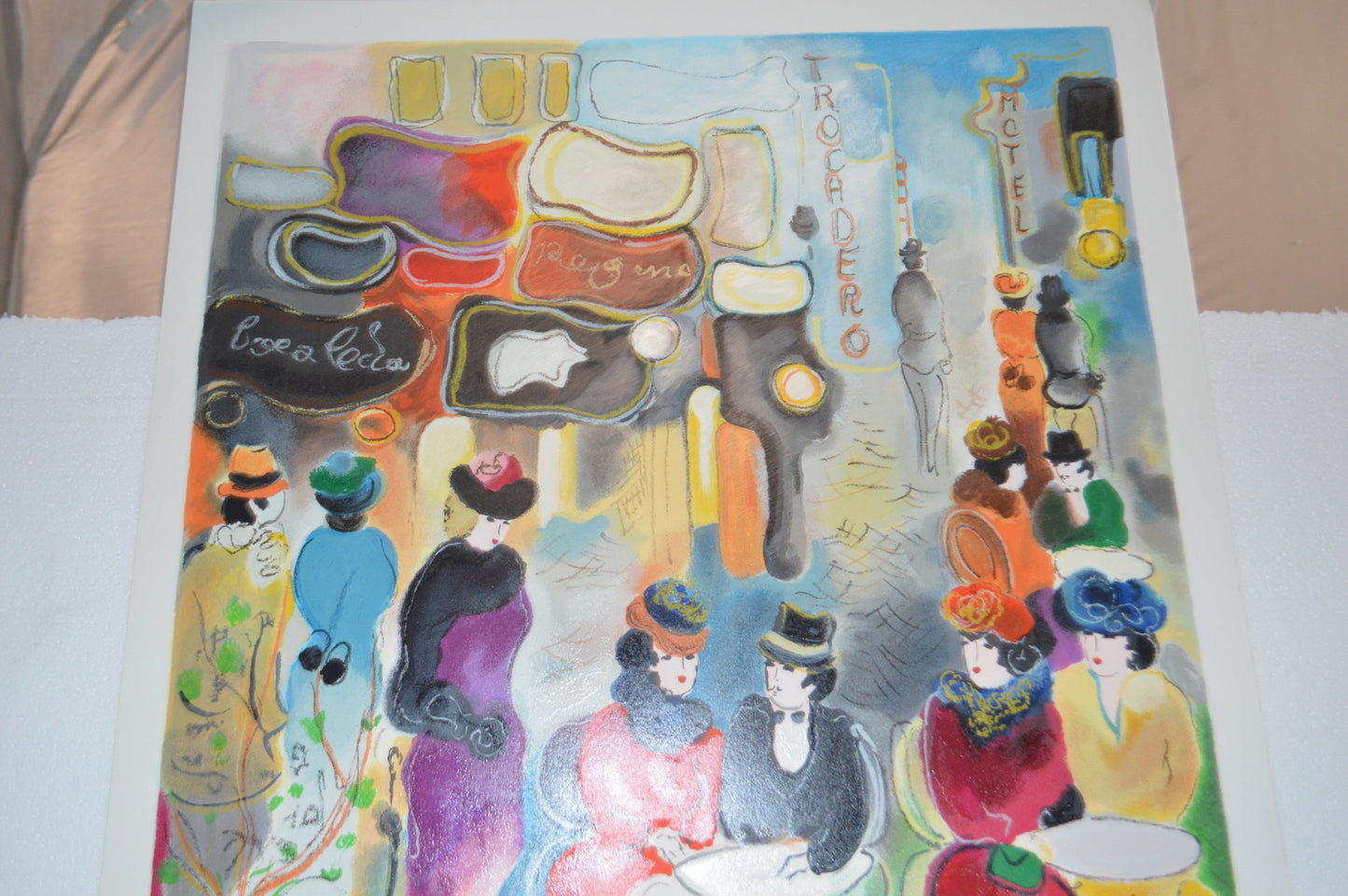 Boea Cafe serigraph by Zule Moskowitz  -  Size: 31"L x 23"W