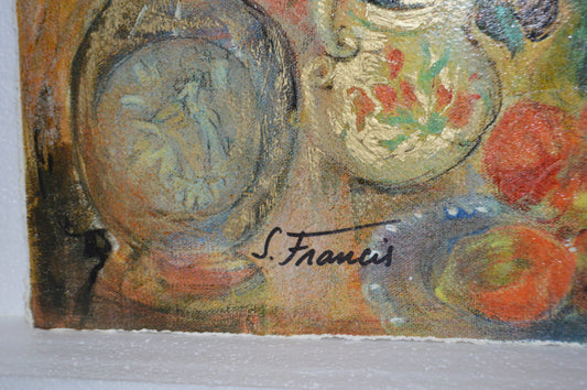 Ladies with Flowers serigraph by Sevitt Francis -  Size: 36"L x 26"W