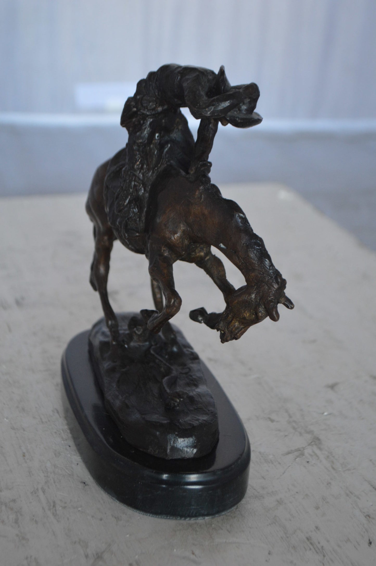 Rattlesnake by Remington Bronze Statue 12H -  Size: 7"L x 3"W x 10"H.