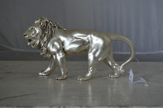 Walking Lion made of resin statue  - Size: 10"L x 3"W x 6"H.