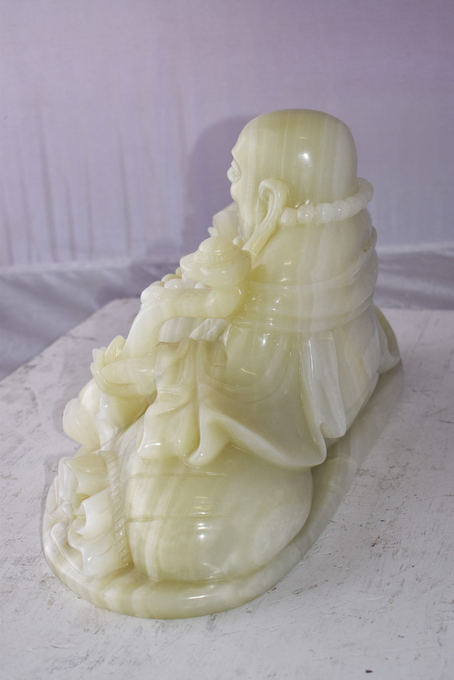 Buddha Statue Large Made of Jade Size: 22" x 9" x 11"H