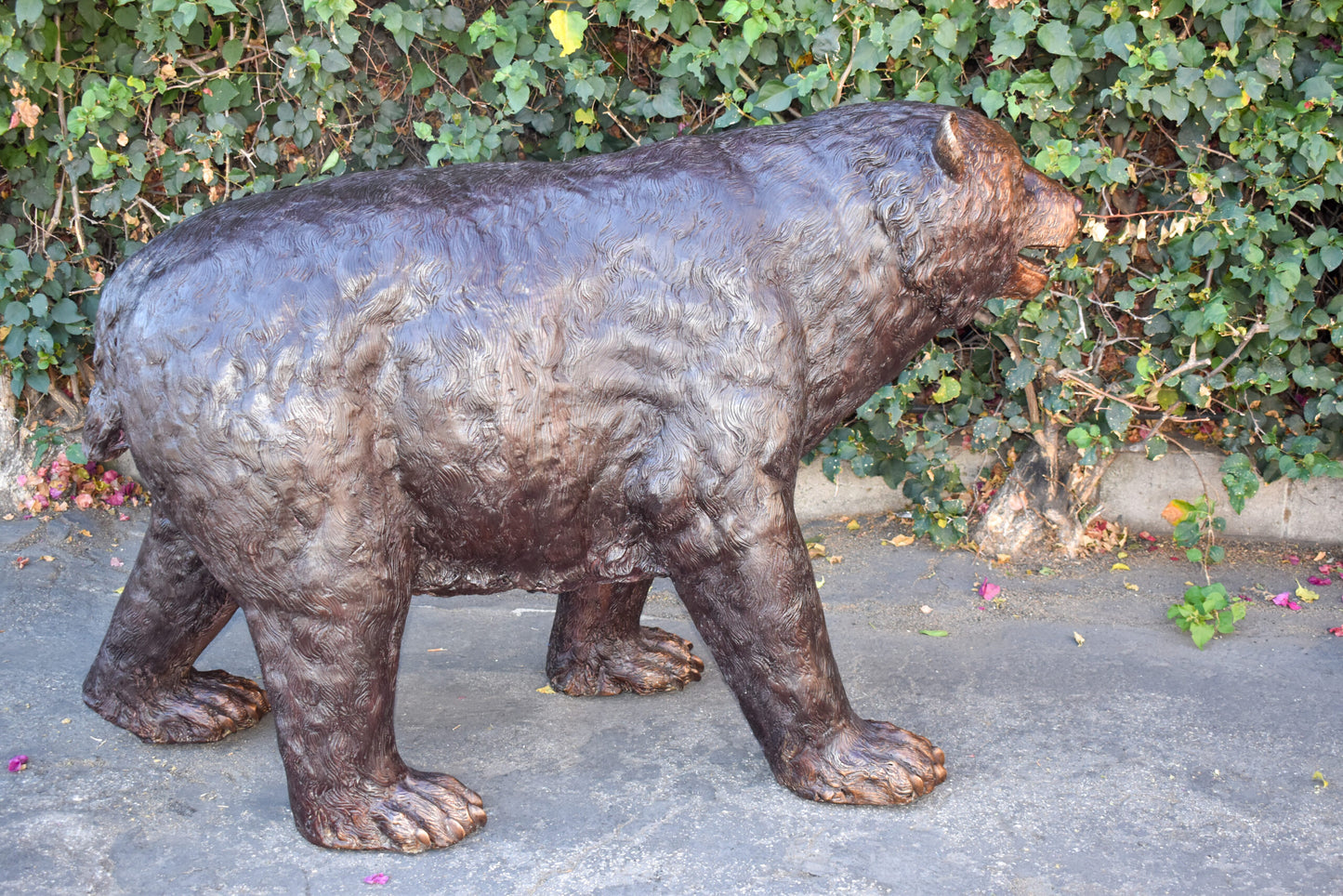 Giant Mama Bear Walking on Four Legs Bronze Statue Size: 64" x 26" x 43"H