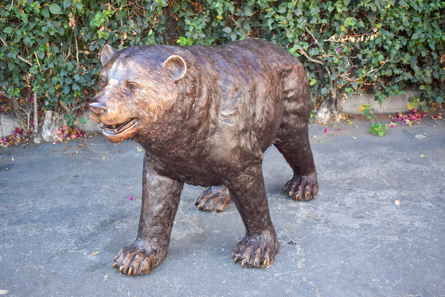Giant Mama Bear Walking on Four Legs Bronze Statue Size: 64" x 26" x 43"H