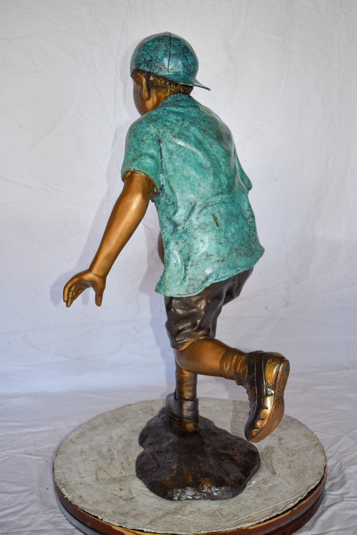 Young Boy Bouncing Basketball Bronze Statue Size: 27" x 20" x 36"H