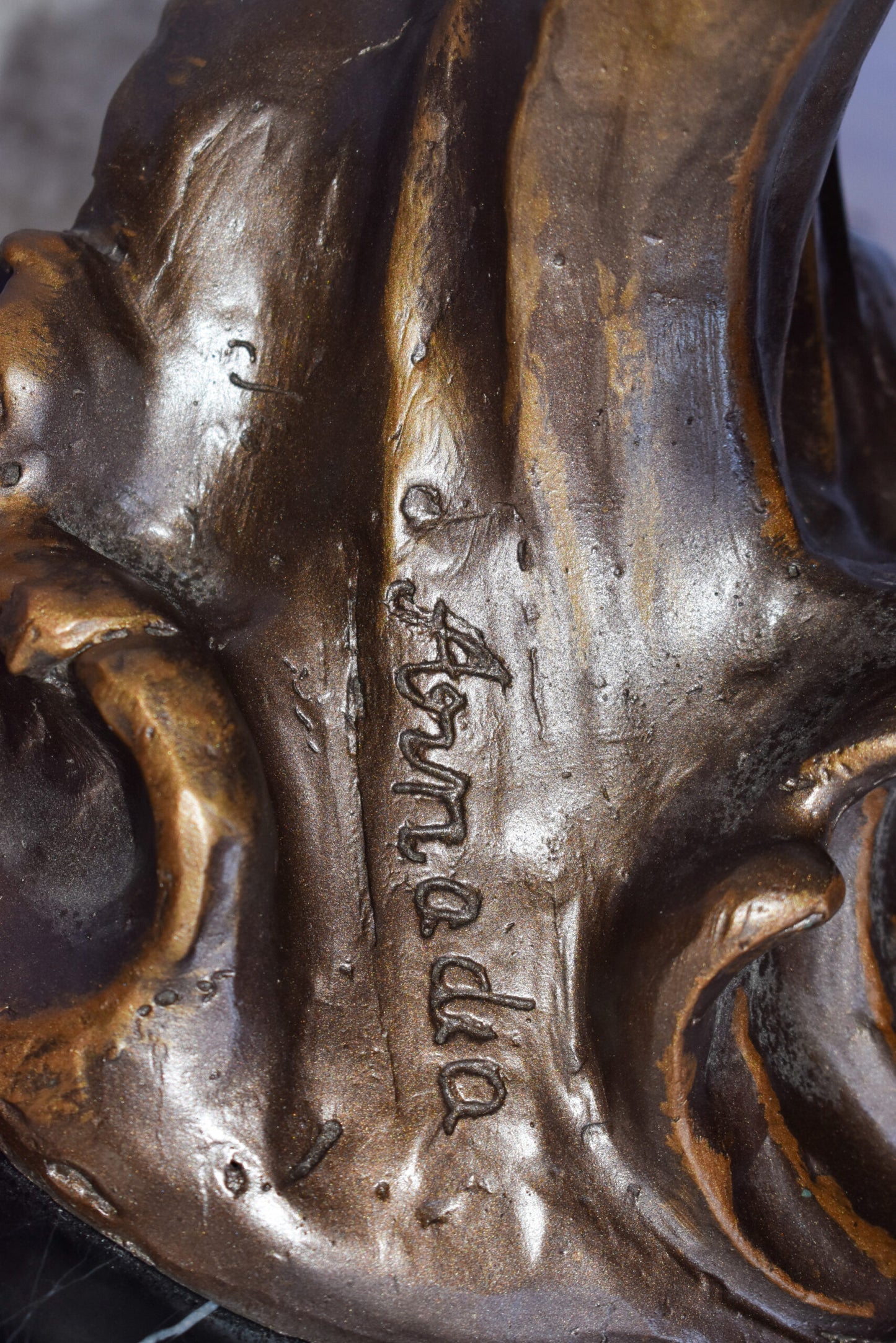 Eagle In Action Searching the Ocean for Prey Bronze Statue 21" x 18" x 35"H