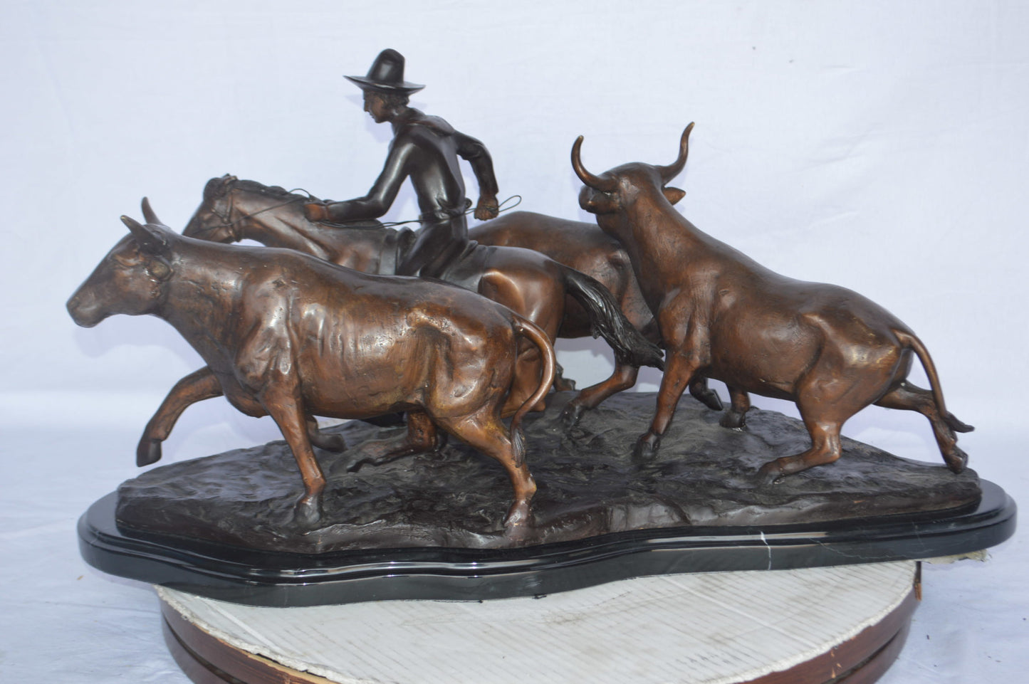 Stampede by Remington bronze statue - Size: 30"L x 17"W x 15"H.