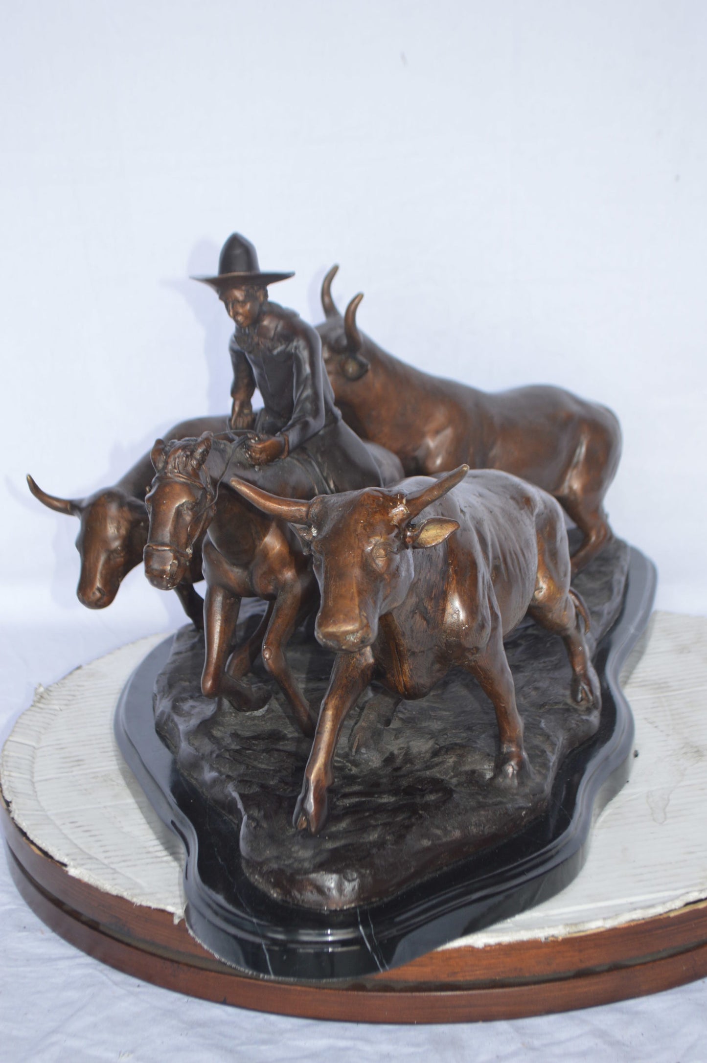 Stampede by Remington bronze statue - Size: 30"L x 17"W x 15"H.