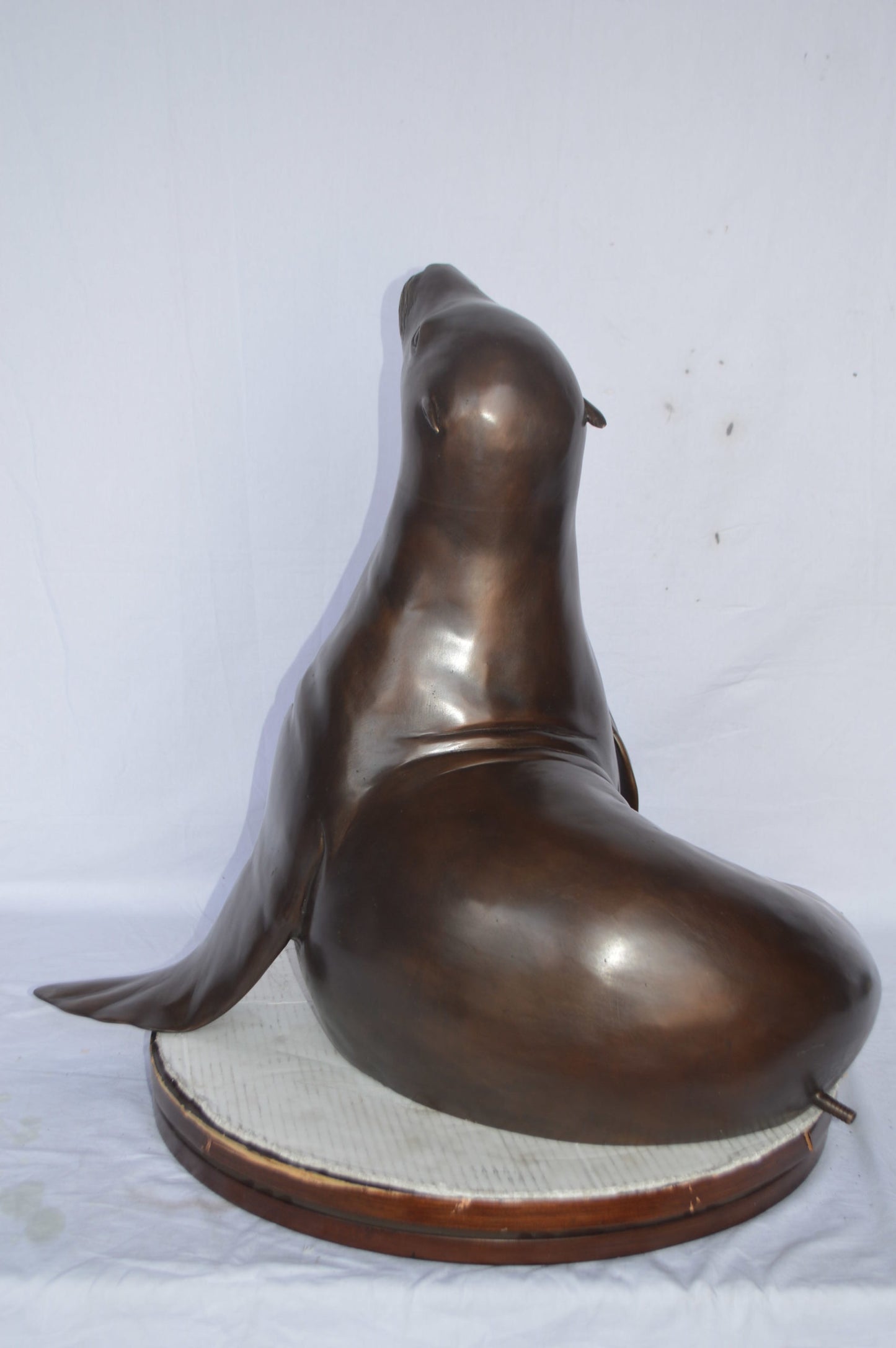 Seal Fountain made of bronze statue - Size: 35"L x 24"W x 27"H.
