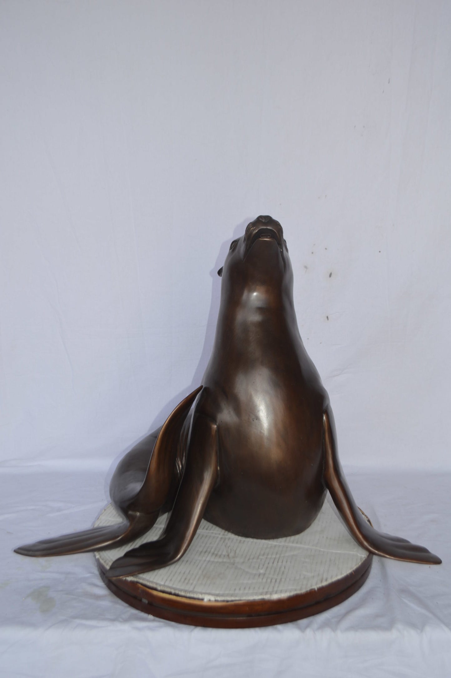 Seal Fountain made of bronze statue - Size: 35"L x 24"W x 27"H.