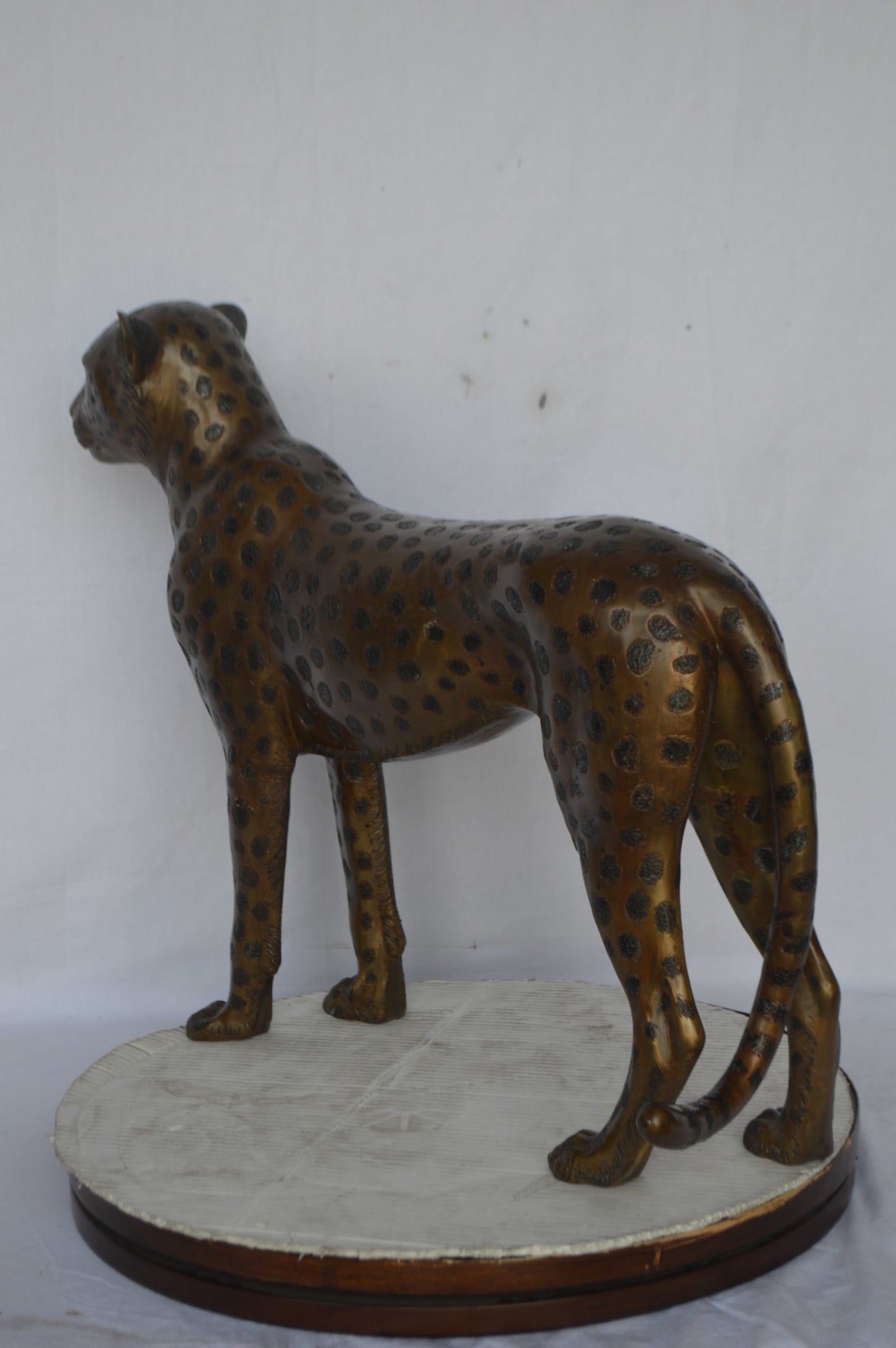 Baby Cheetah, Cub, Bronze Statue - Size: 30"L x 10"W x 25"H.