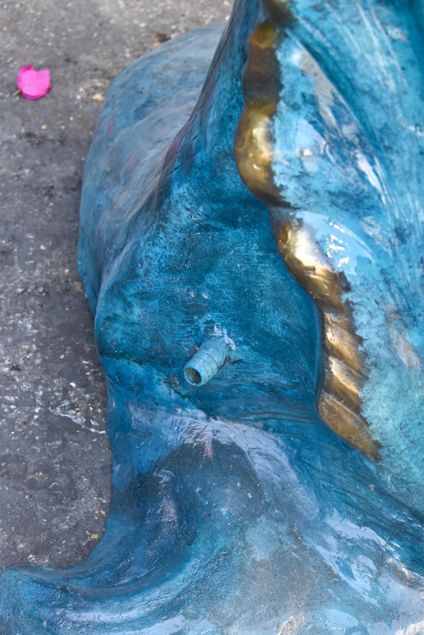 Giant Colorful Dorado Mahi Mahi Bronze Statue Fountain Size: 53" x 49" x 84"H