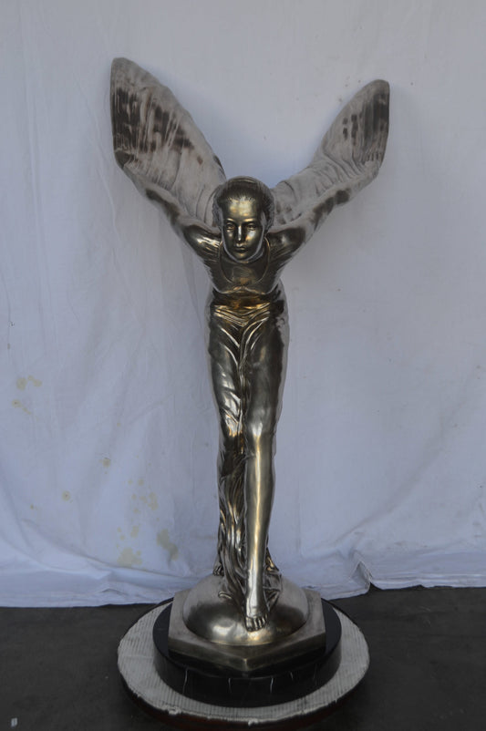Giant Rolls Royce bronze statue - Size: 30"L x 36"W x 57"H.