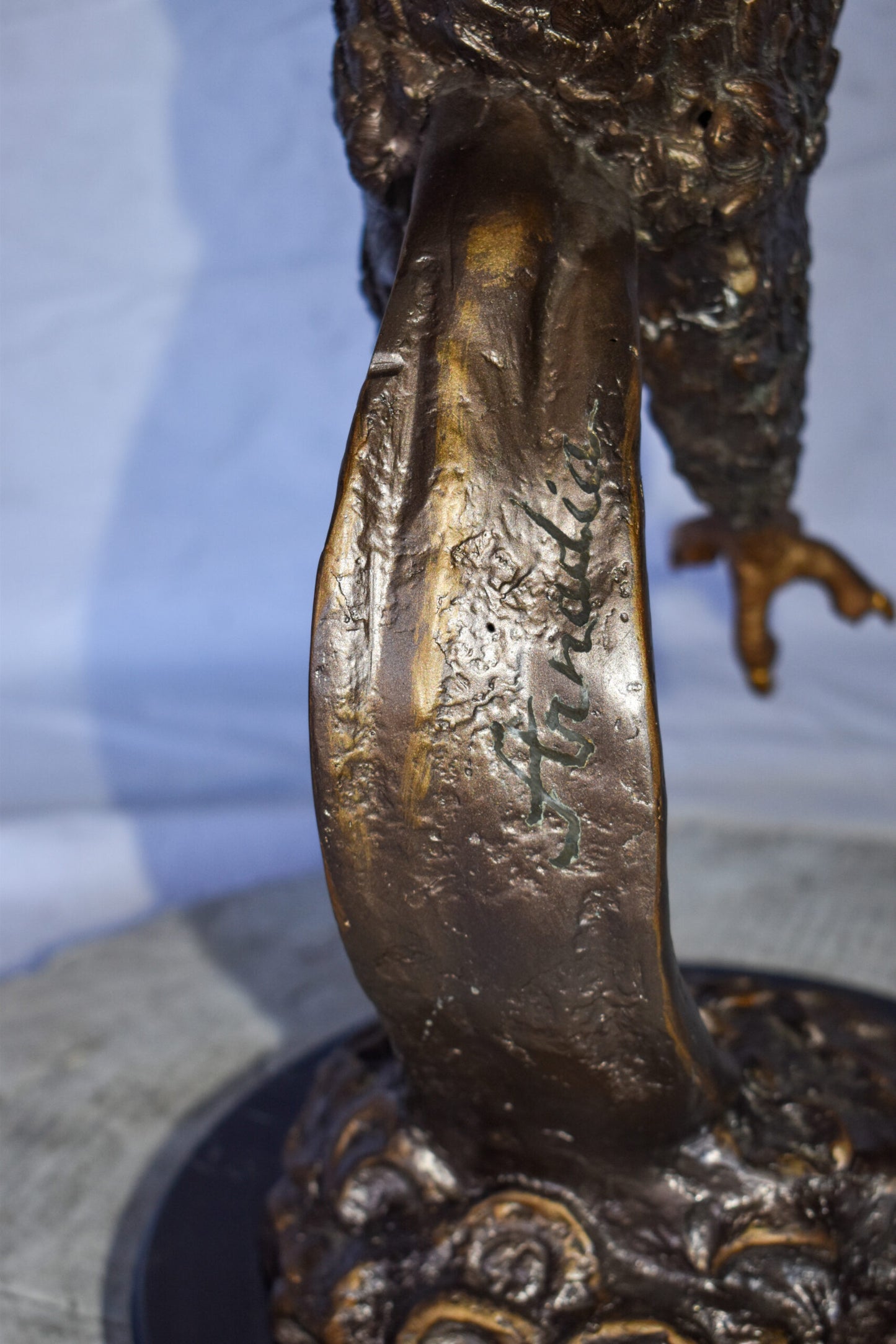 Eagle In Action Diving for His Prey Bronze Statue Size: 21" x 13" x 32"H