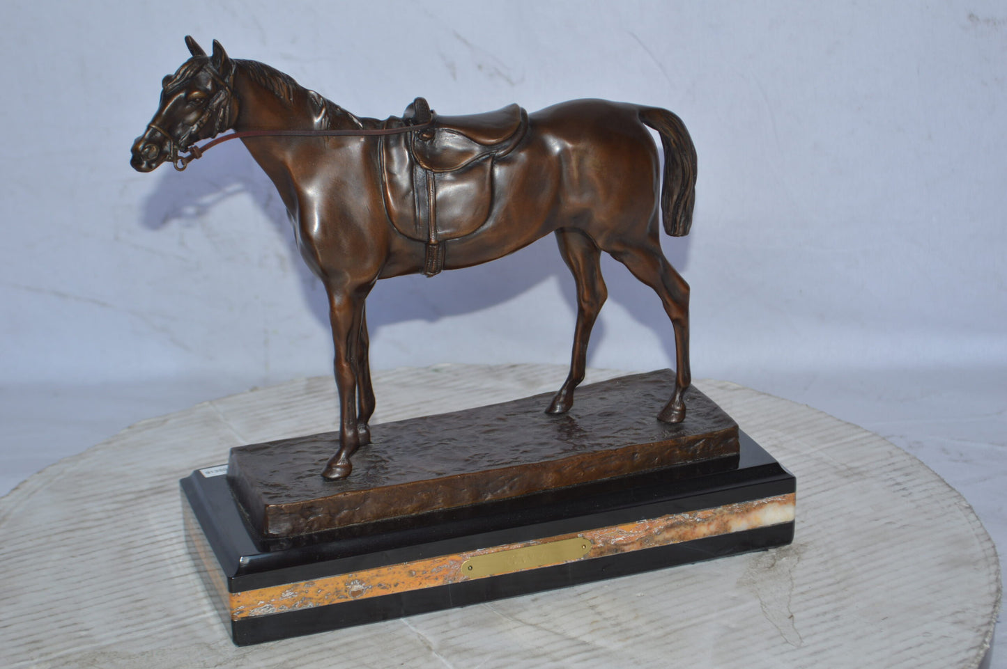 Horse Statue, Jules Moigniez Replica - Size: 14"L x 6"W x 12"H.