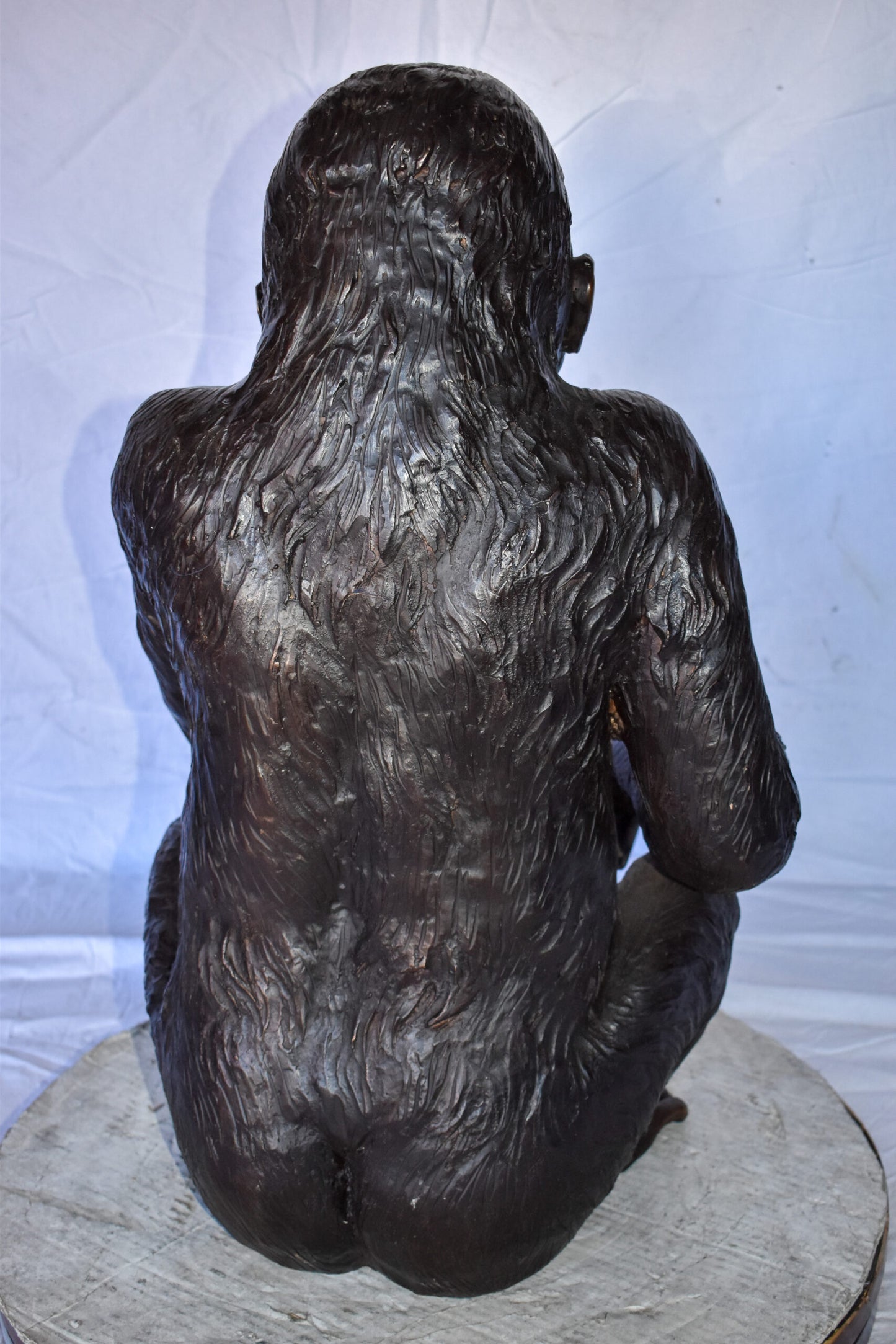 Baby Gorilla Sitting Detailed and Impressive Bronze Statue  18" x 14" x 30"H