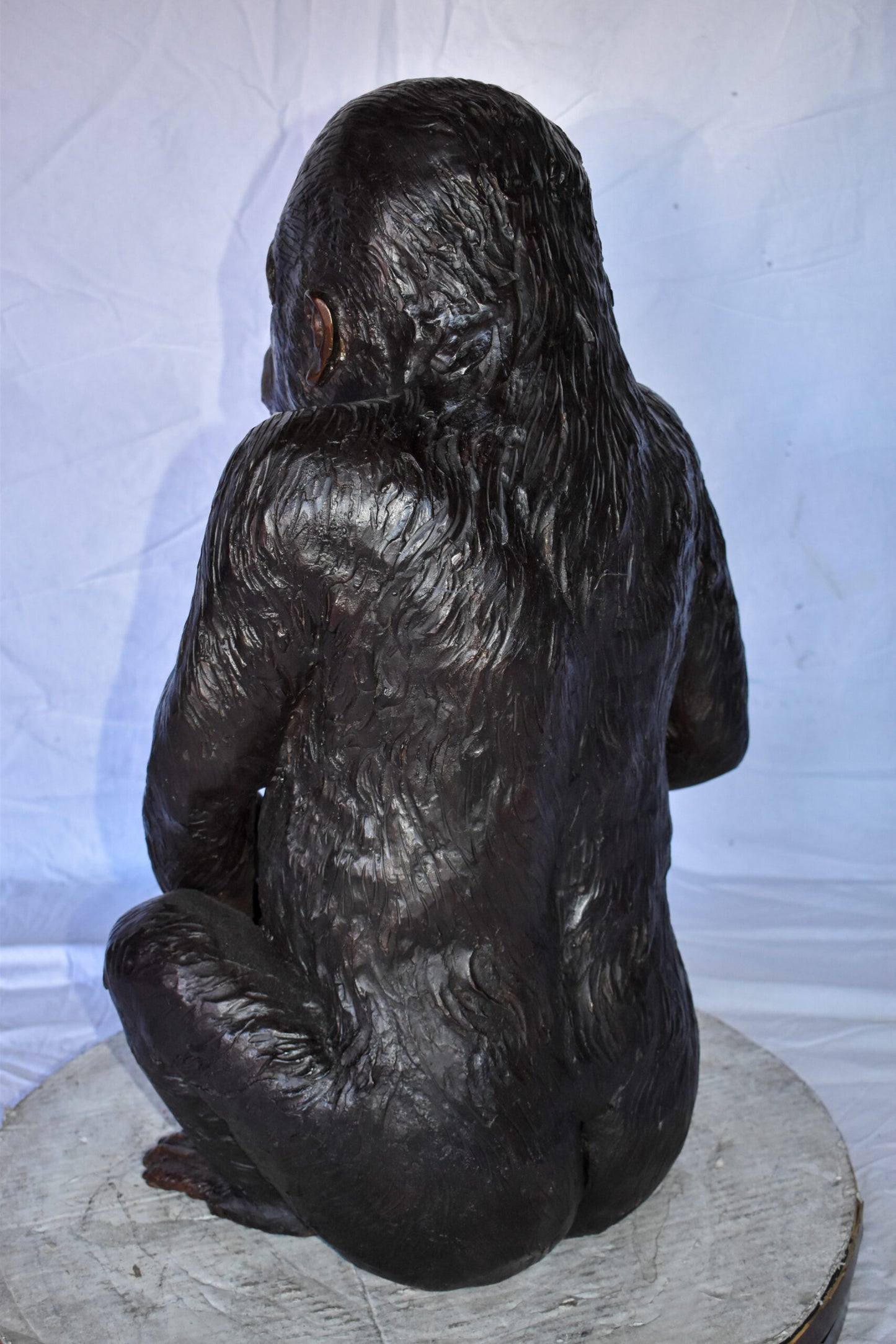 Baby Gorilla Sitting Detailed and Impressive Bronze Statue  18" x 14" x 30"H