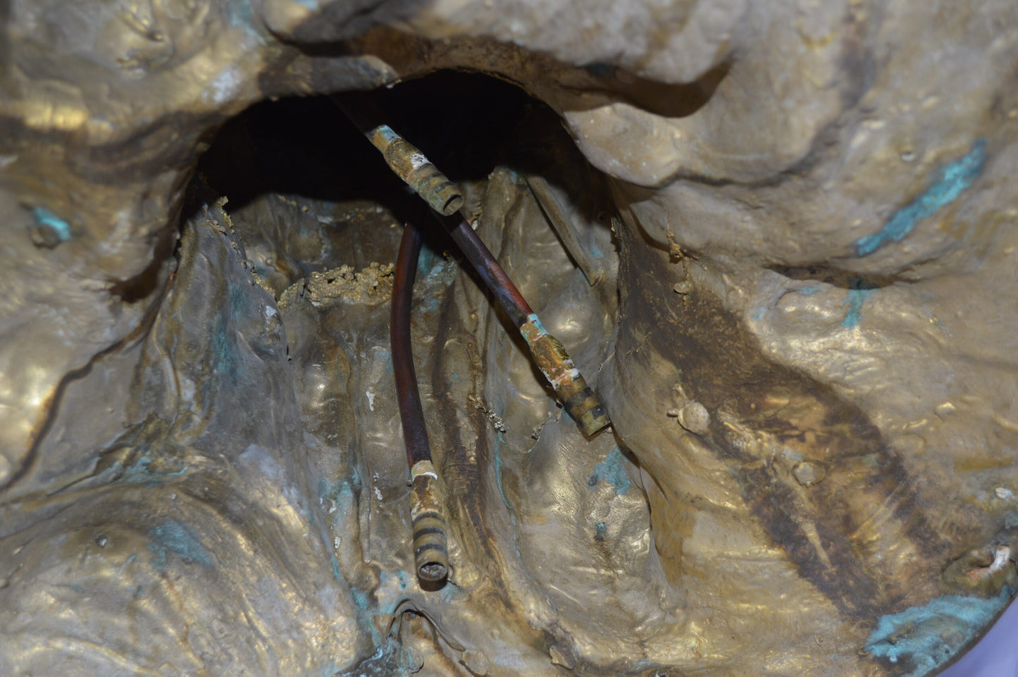 Four Dolphins Jumping Bronze Statue Fountain - Size: 39"L x 41"W x 62"H.