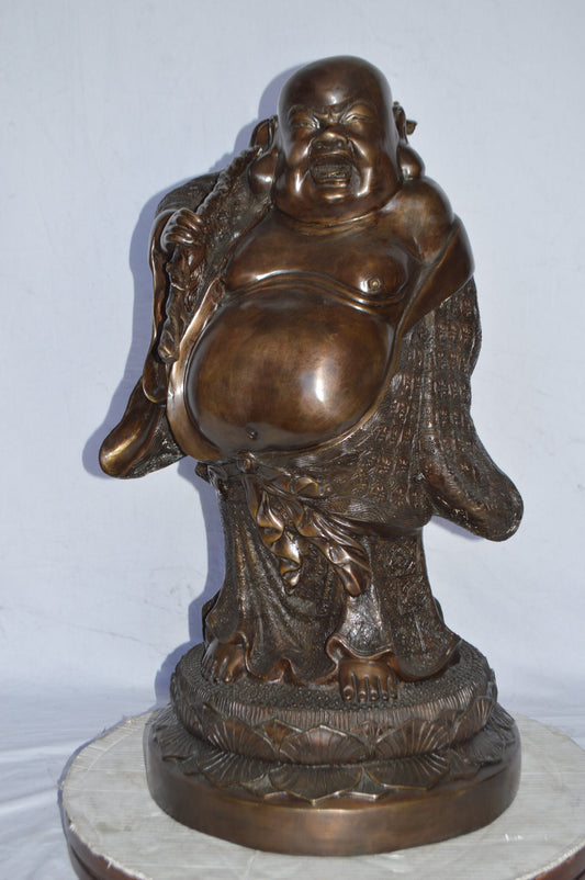 Buddha Bronze Statue - sculpture - Size: 18"L x 20"W x 32"H.