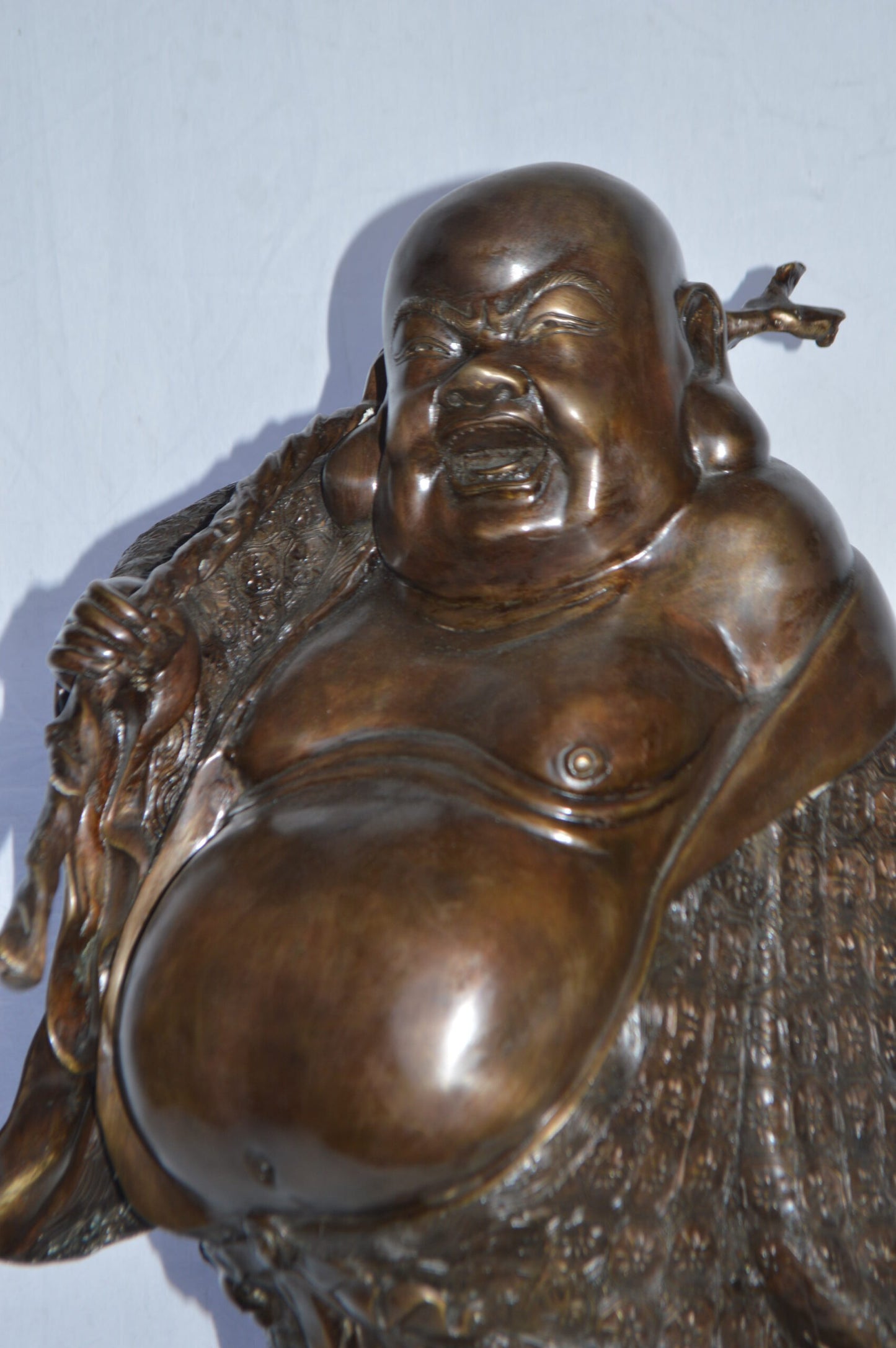 Buddha Bronze Statue - sculpture - Size: 18"L x 20"W x 32"H.