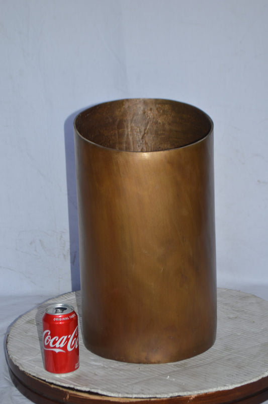 Geometrical Modern Art Cylinder made of bronze - Size: 13"L x 13"W x 19"H.