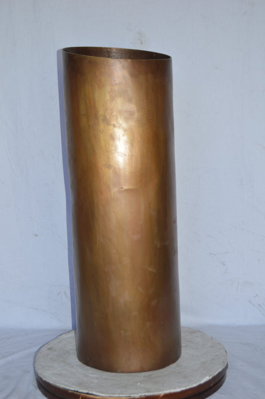 Geometrical Modern Art Cylinder made of bronze - Size: 13"L x 13"W x 39"H.