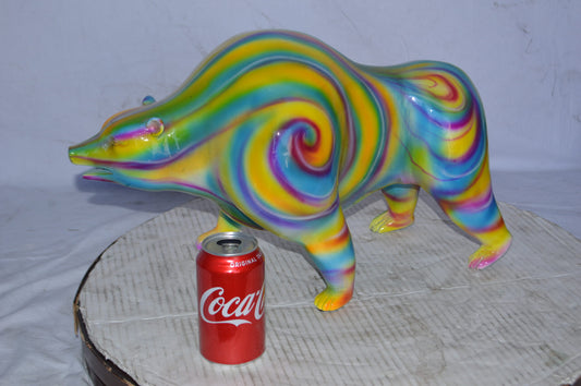 Modern Art - Bear made of Bronze Statue - Size: 19"L x 12"W x 11"H.