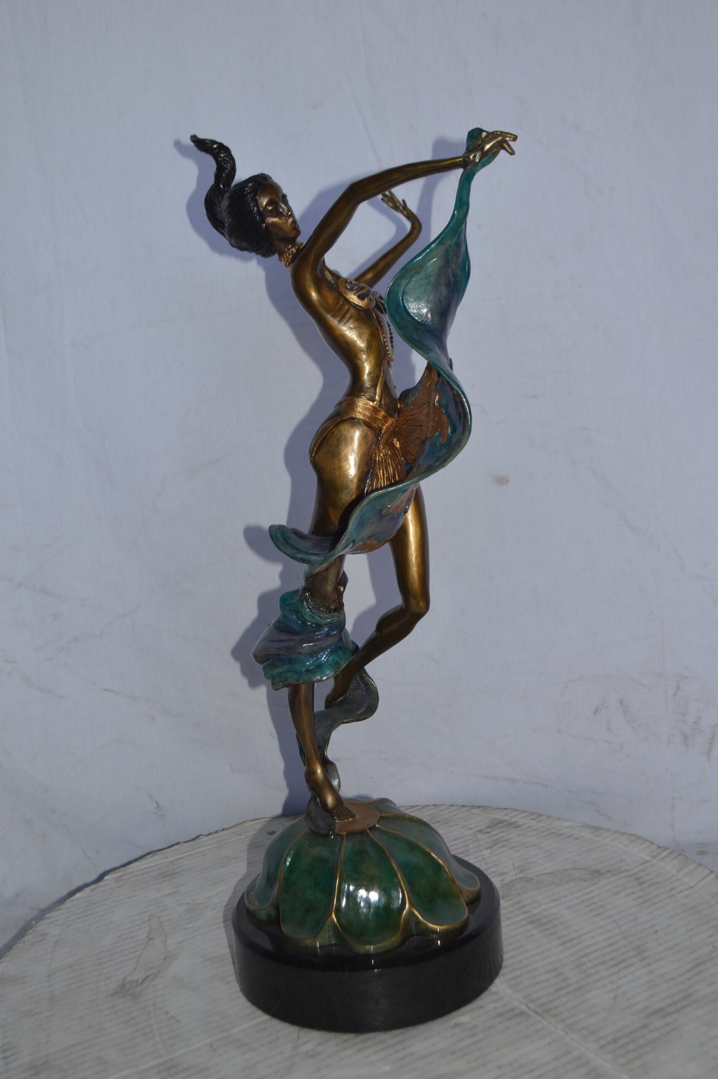 Exotic Dancer Bronze Statue Sergey Kazaryn Original - Size: 11"L x 8"W x 24"H.