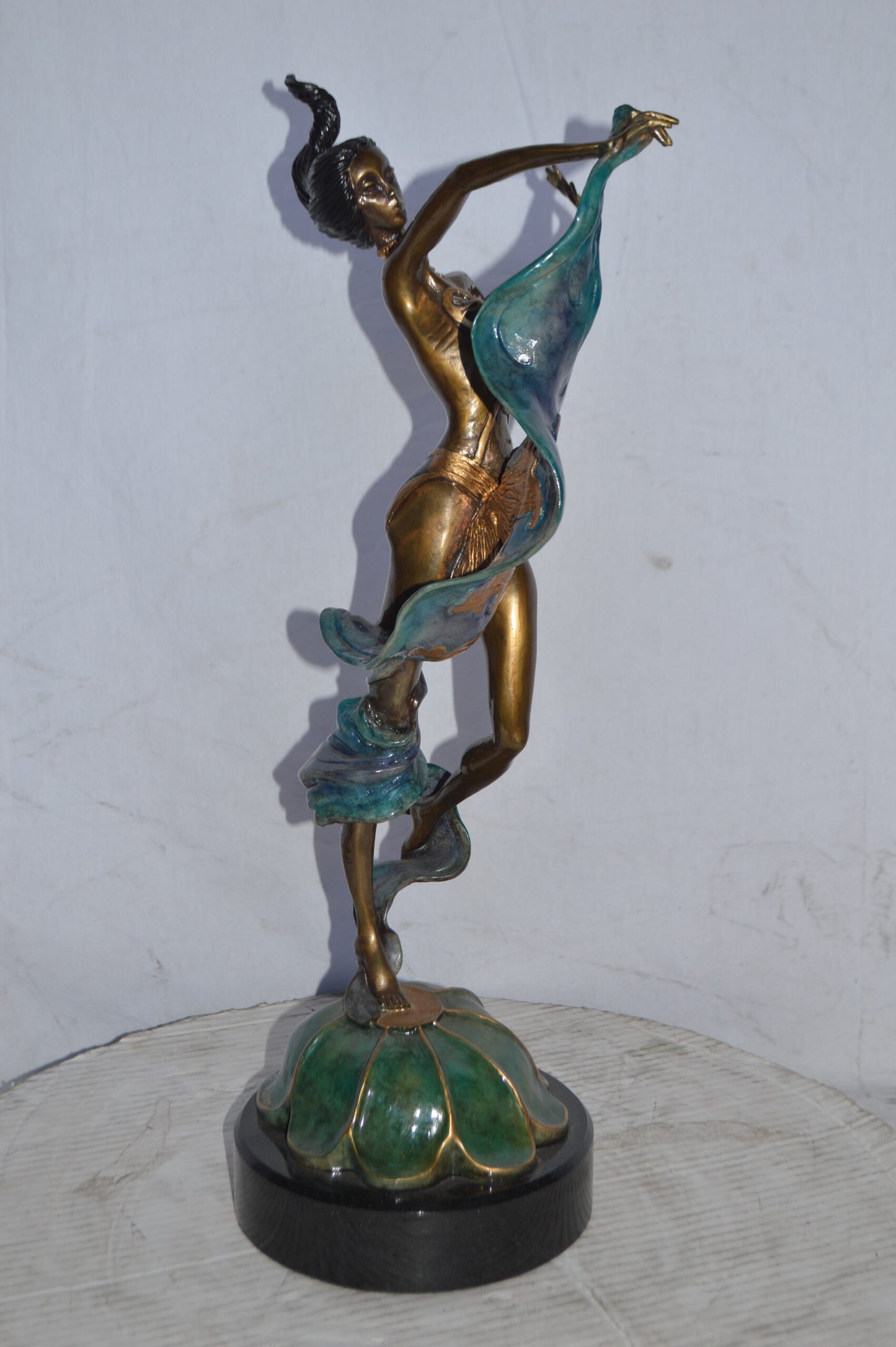 Exotic Dancer Bronze Statue Sergey Kazaryn Original - Size: 11"L x 8"W x 24"H.